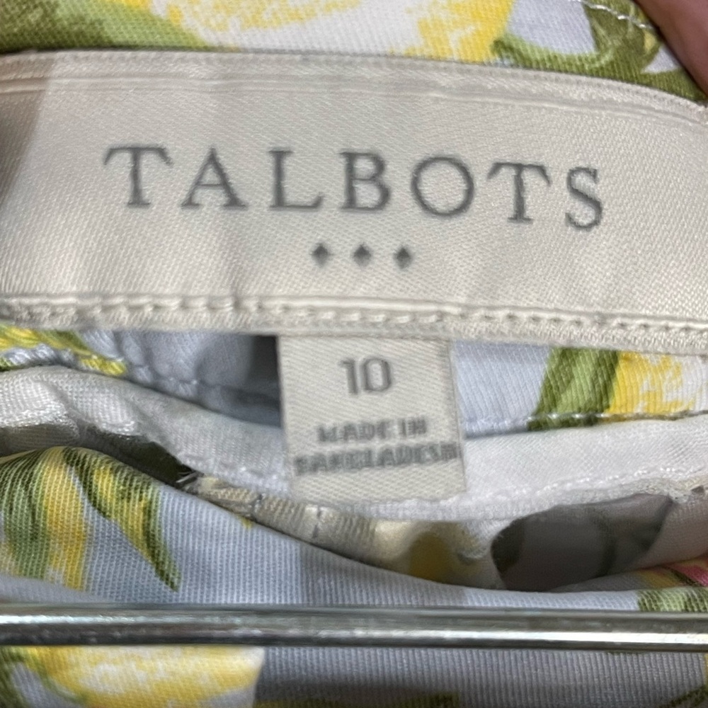 Talbots Lemon Print Women Shorts with Stretch Size 10 - Picture 7 of 8